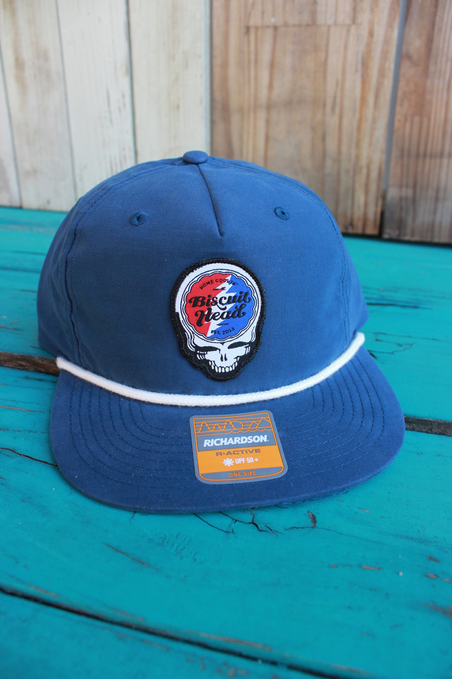 Blue hat