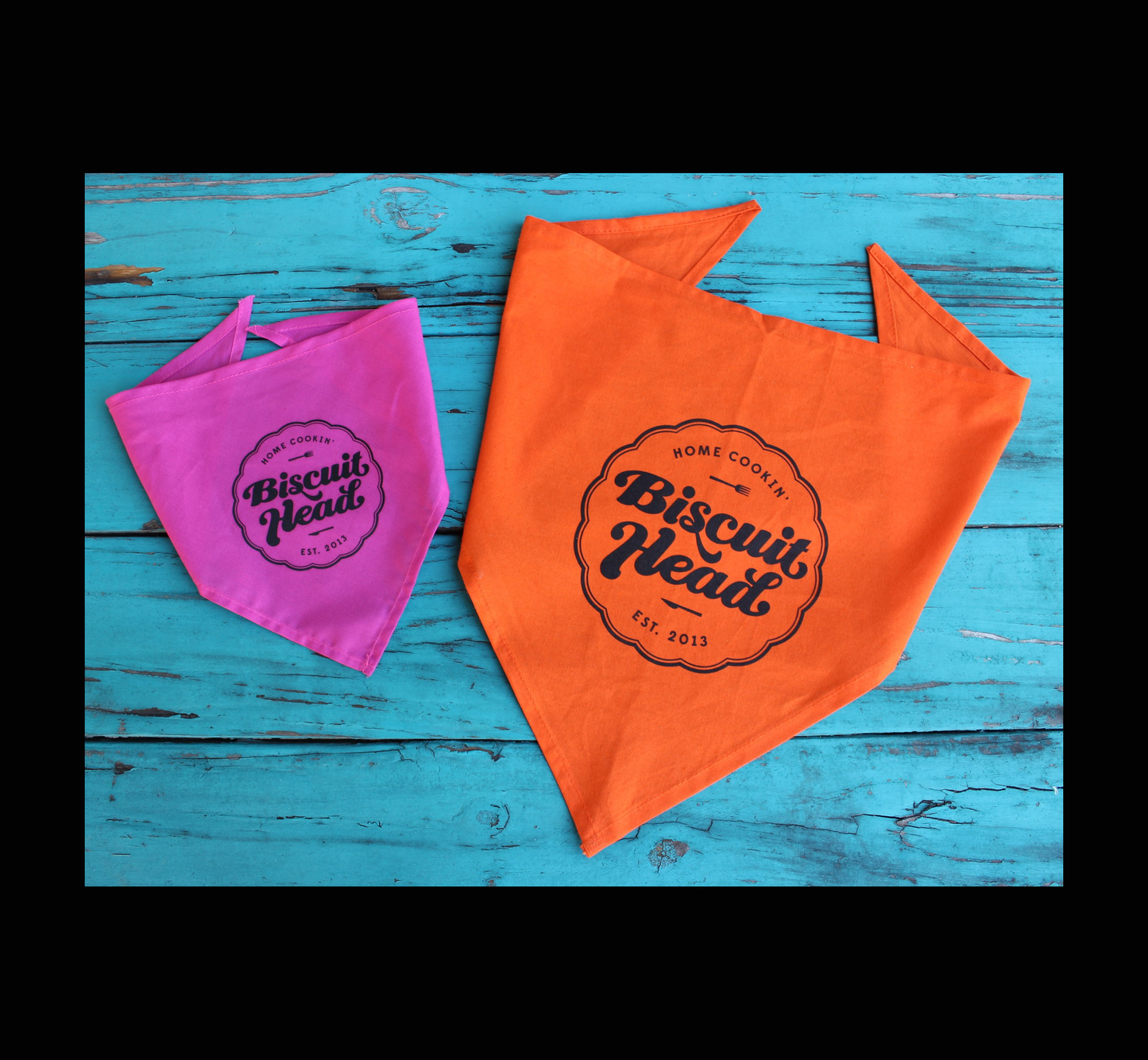 Biscuit Head Logo LG Orange Bandana