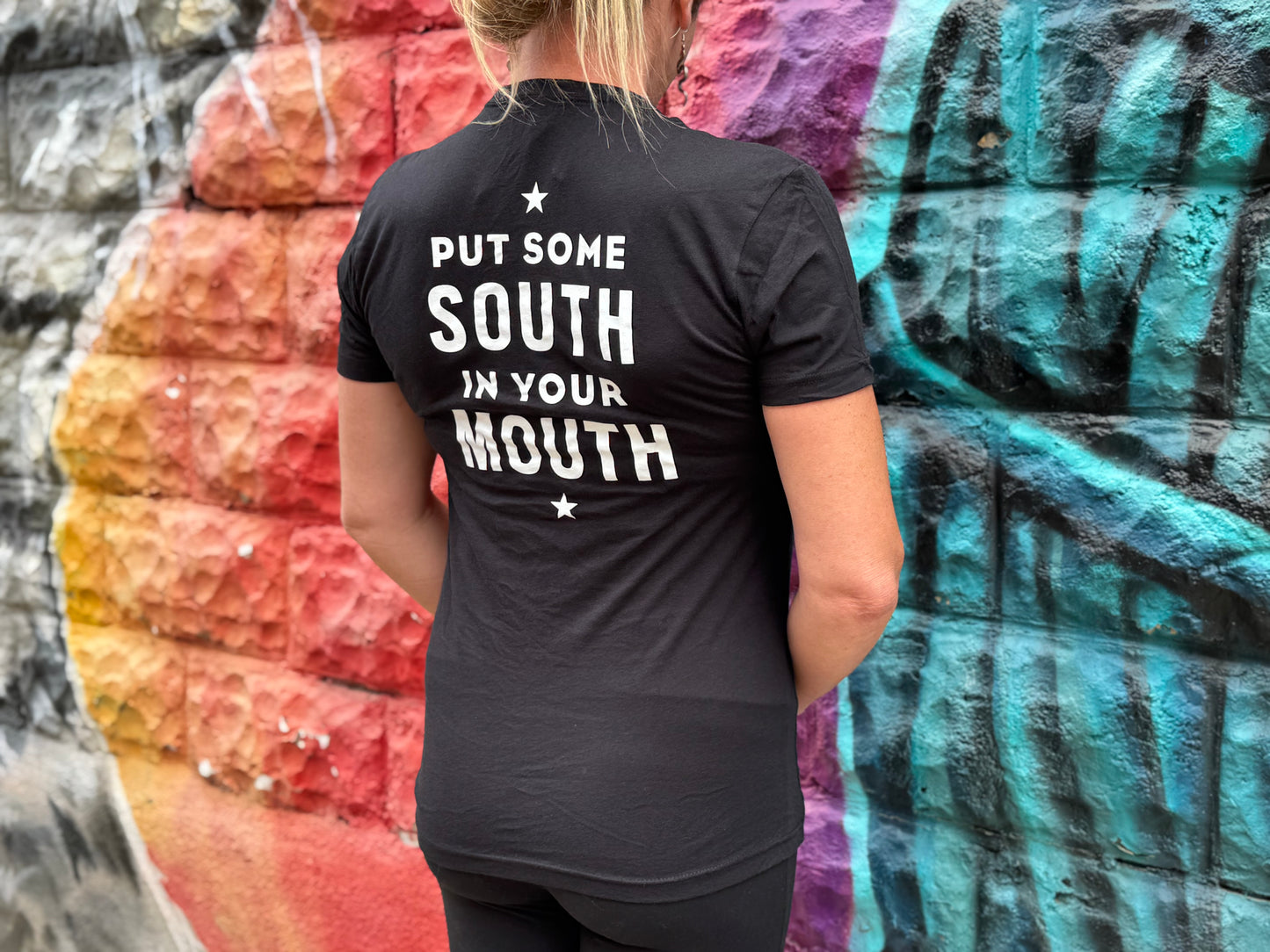 "Put Some South in Your Mouth" Black T-Shirt