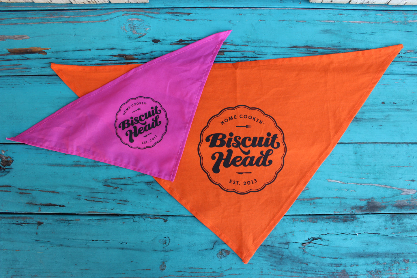 Biscuit Head Logo SM Hot Pink Bandana